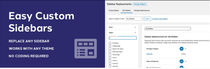 Easy Custom Sidebars