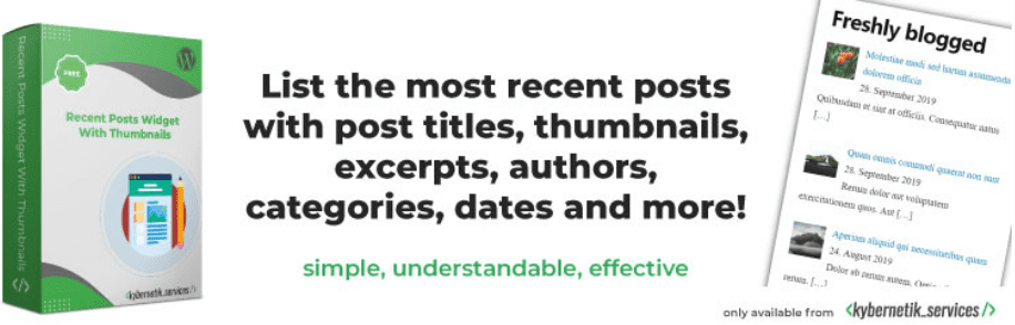 Recent Posts Widget With Thumbnails