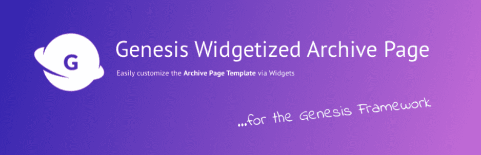 Genesis Widgetized Archive