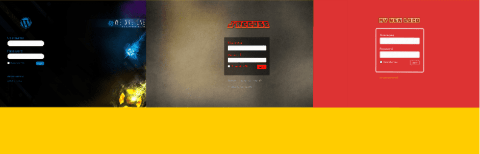 Custom login page customizer