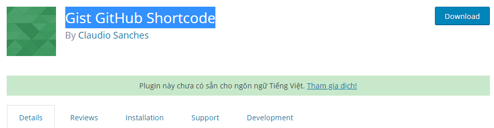 Gist GitHub Shortcode-WordPress GitHub Plugin