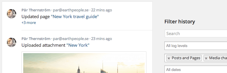 Simple History-WordPress Logs Plugin