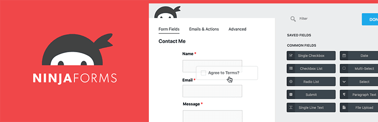Ninja Forms Contact Form-WordPress Mailing List Plugins