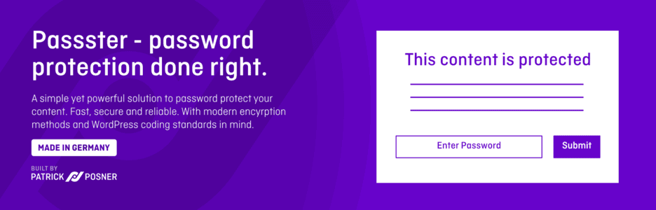 Passster-Password-Protection-WordPress Content Protection Plugin