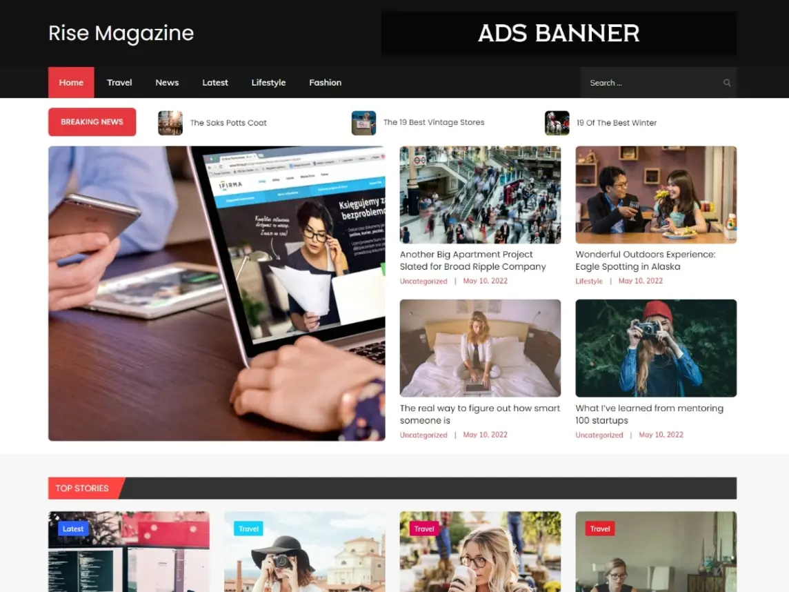 Rise Magazine Free Blogging Wordpress Theme Download Rise Magazine Free Blogging Wordpress Theme Download